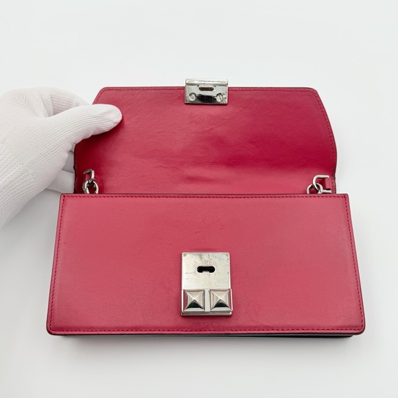 PRADA CITY CALF LEATHER ELEKTRA WALLET ON CHAIN – RED - Picture 7 of 11